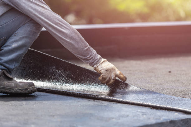 Professional Exterior Waterproofing technician working in Island Lake, IL